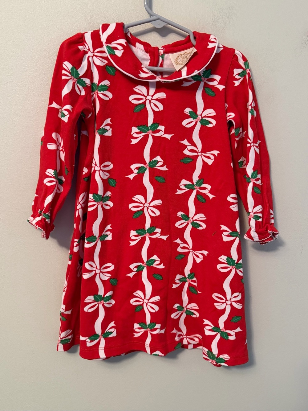 The Beaufort Bonnet Company Red Bow-Print Holiday Dress